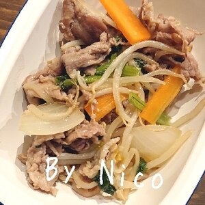 五香粉香るᕷ˖豚肉と小松菜のXO醤炒めꕤ୭*